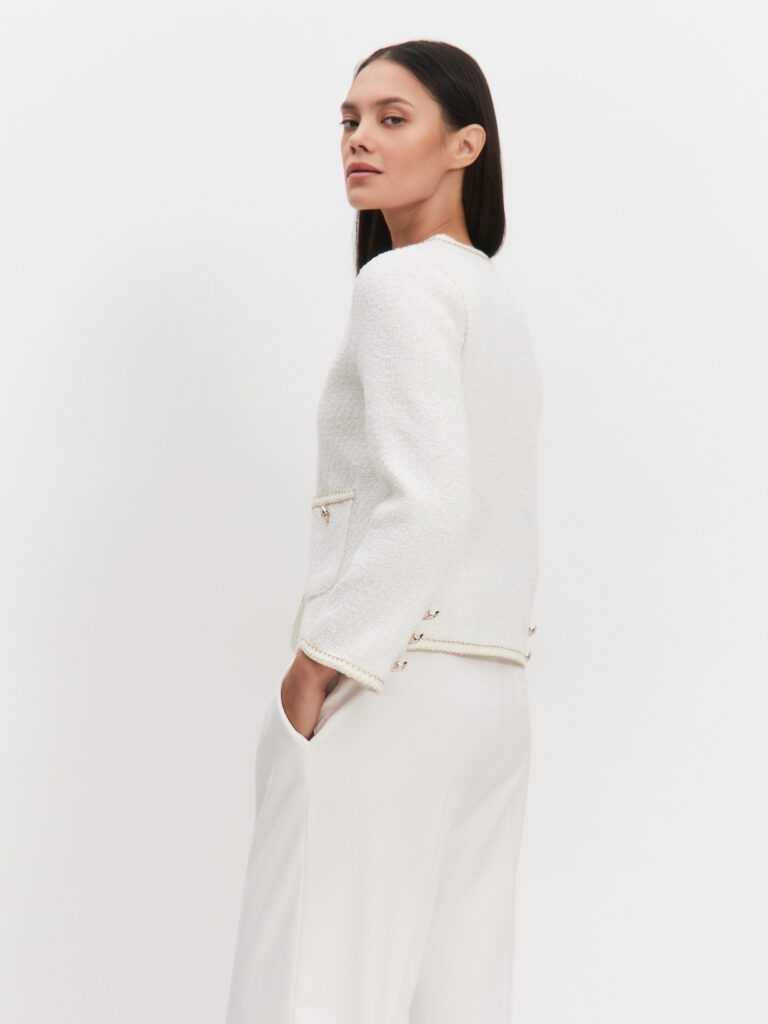 Жакет вязаный на пуговицах