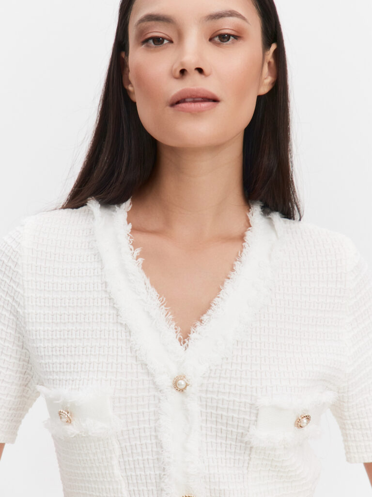 Платье с коротким рукавом на пуговицах