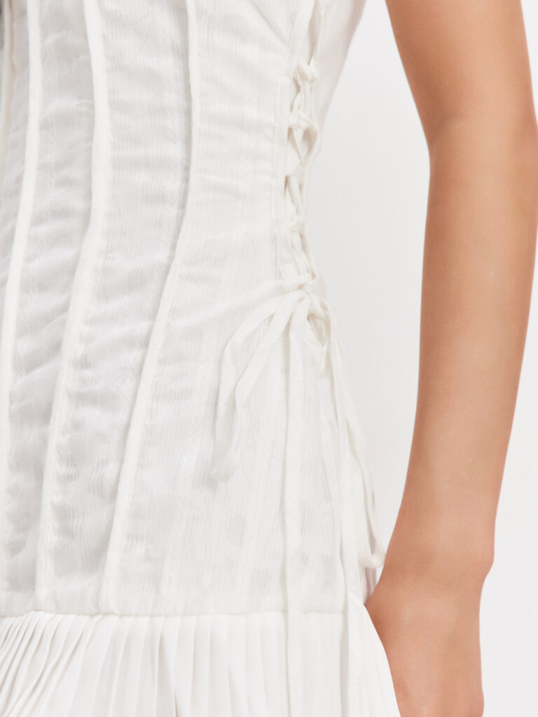 Платье мини с воланами